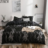 Modern marble printed feather pillowcase &amp; duvet cover, bedroom bedding set, single double queen-size king-size bed (no sheets)