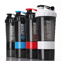 3 Layer Shaker Bottle Protein Powder Milkshake Cup Sports Fitness Water Cup 600Ml Water Bottles With Medicine Box