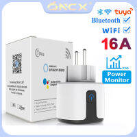 QNCX อัพเกรด Tuya WiFi Smart Plug EU Smart Socket พร้อม Power Monitor การเชื่อมต่อที่รวดเร็ว การควบคุมด้วยเสียง Google Yandex Timing Outlet-Linqiaoe