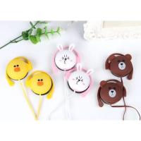 ✸✻▦ tqw198 หูฟังการ์ตูนโคนี่บราว Earphone Wired Cute Cartoon Headphone