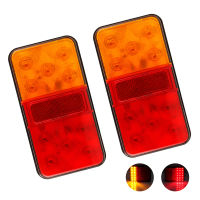 2PCS 12V LED Tail Light Signal IndicatorStop Lamp Taillight Turn Rear Brake Light for Car Truck Trailer Caravan Submersible