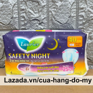 Băng vệ sinh ban đêm Laurier Safety Night siêu an toàn 40cm 4 miếng dành