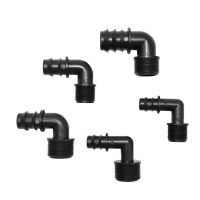 Male 1/2 3/4 to 16mm 20mm 25mm hose elbow barb connector 1/2 3/4 garden hose bending joints fittings 3pcs