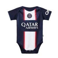 shot goods High Quality Baby Romper Jersey 2022-23 PSG Home Football Jersey Navy Boys Girls Soccer Clothing Newborn Bodysuits