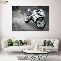 โปสเตอร์รถจักรยานยนต์ RSV4 FAY-Aprilia ผ้าใบศิลปะติดผนังของตกแต่งบ้านลายพิมพ์ตกแต่ง