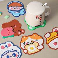 Cartoon Special-Shaped Coaster Cute Non-Slip Insulation Pad Household Kitchen Anti-Scalding Pad Silicone Tea Coaster Placemat