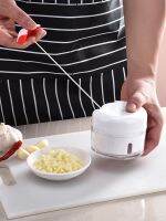 ETXManual Food Processor Vegetable Chopper  Portable Hand Drawn String Garlic Grinder Onion Cutter For Vegetables  Ginger  Fruits