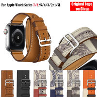 For Apple Watch Band 7 6 5 4 3 2 1 SE Genuine Leather Correa Bracelet Apple Watch 45mm 41mm 44mm 40mm 42mm 38mm Strap for