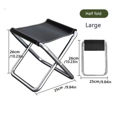 ：“{—— Mini Storage Seat Foot Stool Pony Stool Hiking Tool Foldable Stool Folding Chair Fishing Chair Picnic Camping Stool