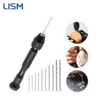 ELEGANT Twist Drill Bit Set Mini Straight Shank Natural Black Perforated Woodworking Rotary Tools 0.8-3.0mm DIY Manual Hand Drills