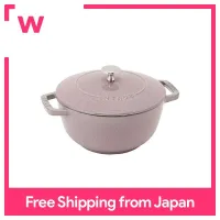 Staub Wa-NABE 40508-871 Wanabe Chiffon Rose L 20Cm ทั้งสองมือหล่อหม้อเคลือบทำอาหารข้าว3 Go IH เข้ากันได้