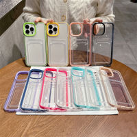 《MFD》Card holder Phone case for iphone 14 14plus 14pro 14promax 13 13pro 13promax Shockproof soft transparent protective phone case for iphone 12 12pro 12promax 11 11promax simple style case x xr xsmax 7+ 8+ ins popular 11 colors practical New design