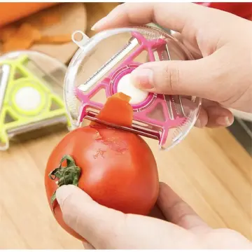 3 In 1 Home Kitchen Vegetable Peeler Tool With Rotating Peeler Blade,  Creative Design Fruit Corer And Julienne Slicer