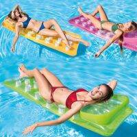 ? แพยางเป่าลม แพนอนหลุมแบบใสพร้อมหมอนหนุน​ #WIMPOOLFLOATS​ (พร้อมส่งในไทย)​