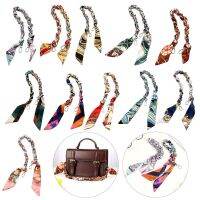 【CW】 44 cm Silk Scarf Chain Handle Shoulder