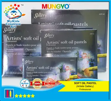 Soft Oil Pastel for Artist MUNGYO Gallery Premium 24 Colors Drawing Mopv24  for sale online