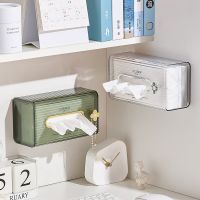 Punch-Free Creative Tissue Box Wall-Mounted Paper Towel Napkin Storage Box Household Kitchen Bathroom Paper Organizer