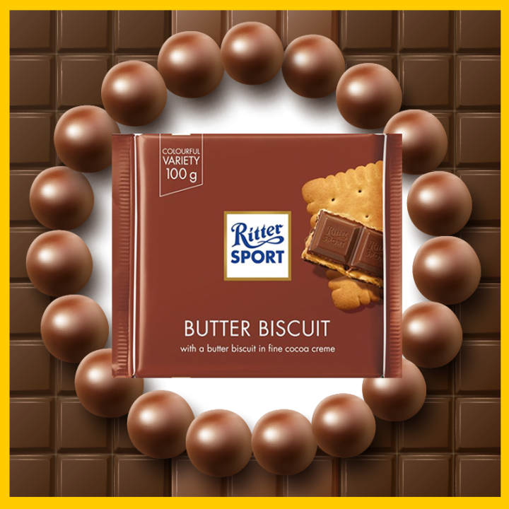 Ritter Sport Butter Biscuit, 100g (Exp 17 OCTOBER 2023) Lazada