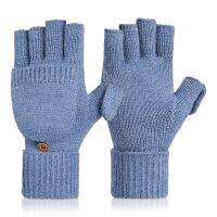 【hot】❧✤  OZERO Men Knitted Gloves Male Mitten Thicken Thick line Warm Fingerless Flip