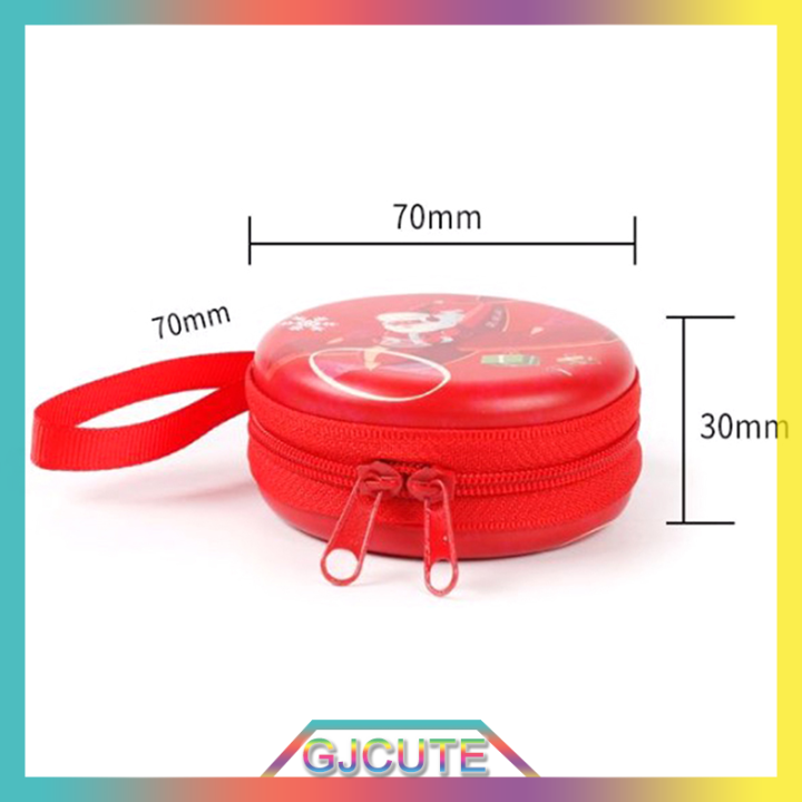 gjcute-กระเป๋าใส่เหรียญลายคริสต์มาสน่ารัก1ชิ้นกระเป๋าสตางค์เด็กผู้หญิงลายการ์ตูนกล่องจัดระเบียบหูฟัง