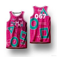 เสื้อกีฬาบาสเก็ตบอล YS2 NBA Jersey SQUID GAME สีชมพู พลัสไซซ์ สําหรับผู้ชาย และผู้หญิง SY2