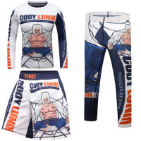 Kid Jiu jitsu T-shirt+Pant Sets Boy MMA Shorts Bjj Rashguard For Kids Gym Kickboxing Jerseys Children Sport Fitness Tracksuits