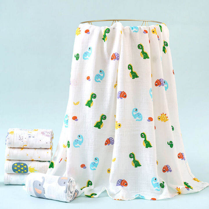 110*110cm Unisex Newborn Cotton Swaddle Baby Muslin Blanket for Baby