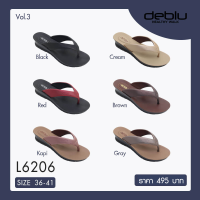 L6206 รองเท้าแตะ หญิง แบบสวม แบบหนีบ deblu เดอบลู นุ่มนิ่ม เพื่อสุขภาพ น้ำหนักเบา ของแท้ 100% ประเทศไทย Thailand