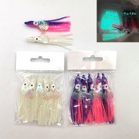 5pc 7cm Glow Soft Bait Wobblers Fish Bionic Artificial Baits Luminous Squid Octopus Luya Lure Sea Fishing Jigbaits AccessoriesLures Baits