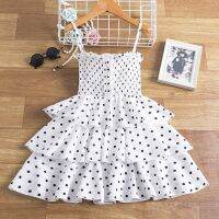 【Ladies shop】ฤดูLadies shopเสื้อผ้าชุดวันเกิดปาร์ตี้ ElegantDOT สีสัน CasualDress Children3 8ปี