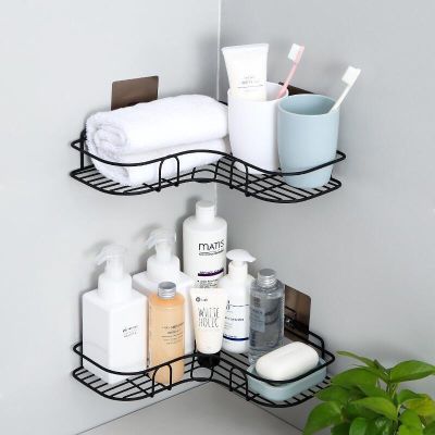 Bathroom Shelf Organizer ชั้นวางในห้องน้ำ ชั้นวางในห้องน้ําเข้ามุม ชั้นวางของสามารถเข้ามุม ที่วางของเข้ามุมสามเเหลียม ติดผนัง ไม่ต้องเจาะรู ชั้นวางของในห้องน้ำ ชั้นวางของในห้องครัว Bathroom Shelving ชั้นวางของในห้องน้ำสวยๆ จัดห้องน้ำให้เป็นระเบียบ