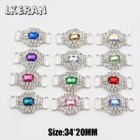 【CW】 LKERAN 10Pcs 20x34mm Fashion Rhinestone Clothing Buckle