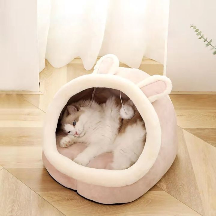 pets-baby-ที่นอนเตียงนอนบ้านสุนัขแมวทรงกลมสำหรับสัตว์เลี้ยงที่นอนถ้ำลูกแมวตะกร้าสัตว์เลี้ยงเต็นท์บ้านแมวเบาะลูกแมวที่อบอุ่นบ้านสุนัข