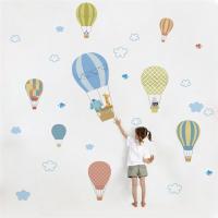 Hot Air Balloons Animals Wall Stickers Decals Decorative Adesivo De Parede Children Bedroom Living Room Pvc Wall Sticker