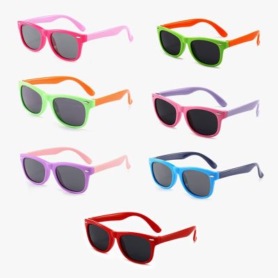 DLIDW Round Polarized Kids Sunglasses Silicone Flexible Safety Children Sun Glasses Fashion Boys Girls Shades Eyewear UV400