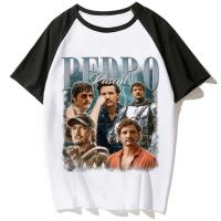 เสื้อยืดลาย Pedro Pascal เสื้อยืดการ์ตูนญี่ปุ่นสำหรับผู้หญิงเสื้อผ้าการ์ตูน