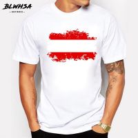 Blwhsa Nostalgic Style Men T Shirt Austria National Flag Printed Casual Man T-Shirts Tops Tee X  W77N