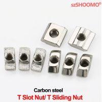 Carbon Steel T-Sliding Square Nut T-Slot Nut Hammer Head Fastener Nut for 20 30 40 45 Series Aluminum Profile M3 M4 M5 M6 M8 M10