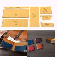 ❄▪ DIY leather craft card holder wallet template stencil 500gsm heavy weight kraft paper pattern 11x9cm