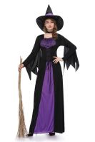 2023 Halloween Costume Witch Wizard Hood Cloak Adult Kids Satin Medieval Cape Shawl Vampire Devil Clothing Long Robe