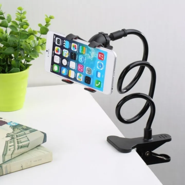 Universal Phone Holder Bed Clip Lazy Flexible Gooseneck Clamp Long Arms