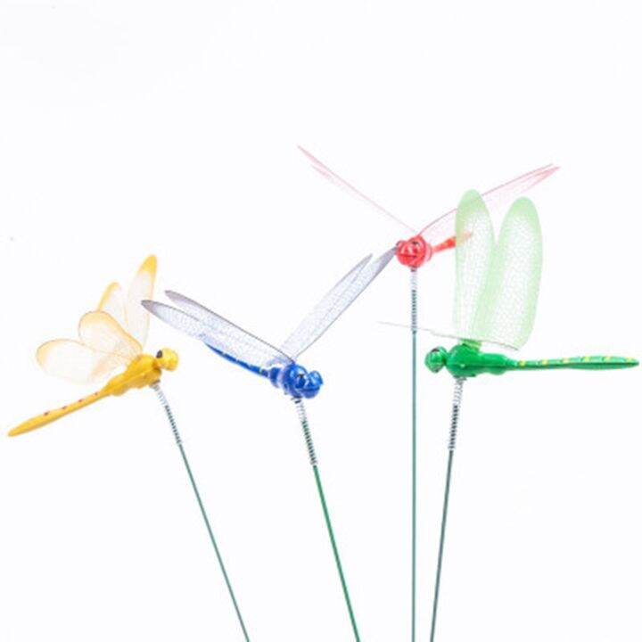 12pcs-artificial-dragonfly-butterflies-garden-decoration-outdoor-simulation-dragonfly-stakes-yard-plant-lawn-decor-stick