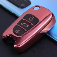 lujie Fashion Car Key Cover for Hyundai Key Decorative Case Three Button Soft TPU Protective Shell Auto Accessories