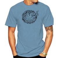 Puffer Fish Smoking A Cigarette Cotton Tshirt Tee Shirt Gildan