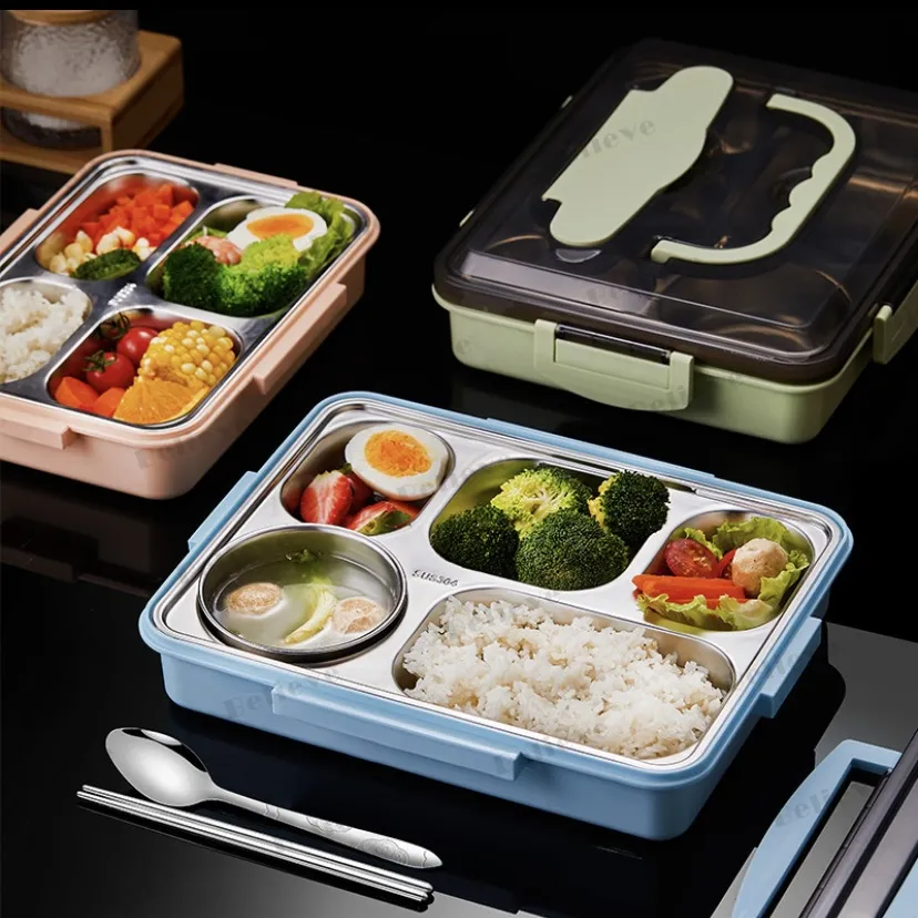 1pc Double Layer Sealed Stainless Steel Thermal Insulated Lunch Box