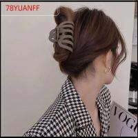 78YUANFF 4pcs ด้ามจับที่แข็งแรง คลิปกรงเล็บปลาหมึก อุปกรณ์เสริมผม สีธรรมชาติสี กิ๊บติดผมผู้หญิงขนาดใหญ่ สง่างามเรียบหรู คลิปผมเคลือบ สาวสาวใหญ่