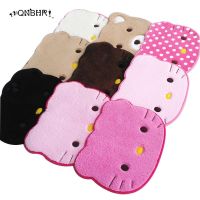 （A SHACK） QNBHR PinkCatMats เลียนแบบ Lambs WoolPink BedroomDoor Mats 60x50cm