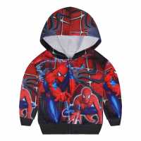 [ในสต็อก] Spidermans เด็กชายหญิงแขนยาว Hoodie Jacketie Jacket 2023ใหม่ฤดูใบไม้ร่วงฤดูหนาวเด็กการ์ตูนแฟชั่นเสื้อกันหนาวพิมพ์ Hooded Zipper เสื้อลำลอง TA48