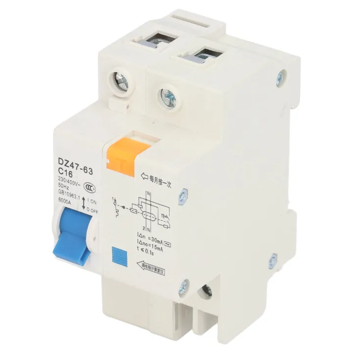 1P+N 16A Miniature Circuit Breaker Ground Fault Electricity Leakage