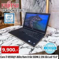 Fujitsu Lifebook E558Core i7-8550 Ram 8GbSSDM.2 256 GbLed 15.6นิ้วตัวเลขแยก